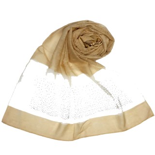 Designer Diamond Studded Tissue Hijab - Yellow